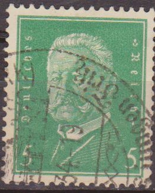 Alemania 1928 Scott 368 Sello º Presidente Paul Von Hindenburg 5 Deutsches Reich Allemagne Duitsland Germania Germany Alemagne Deutschland